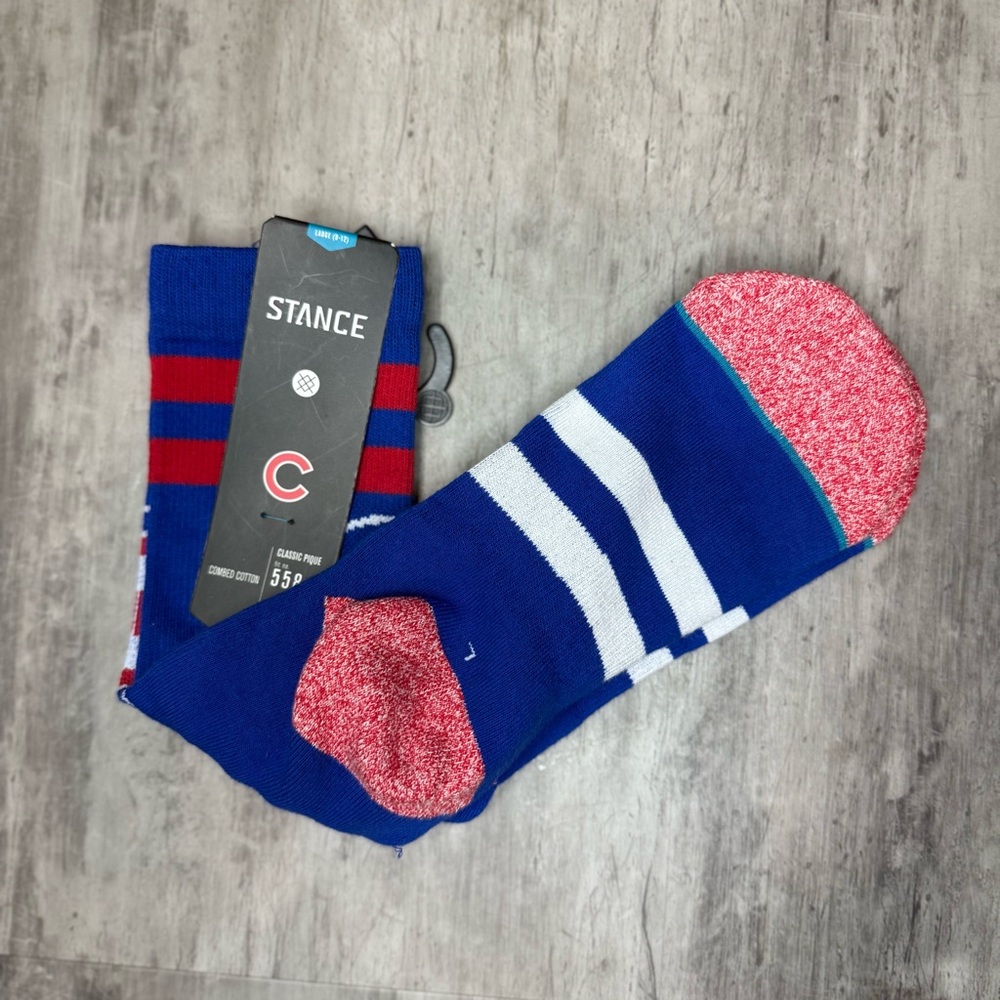 Stance Blue and Red Striped Men's Socks Cubs
